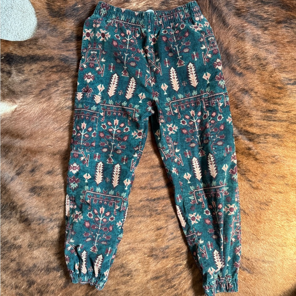 Urban Outfitters Aztec Jacquard corduroy stretch joggers pants. Size S